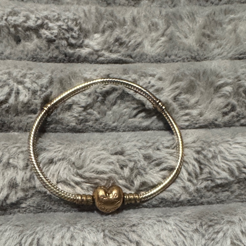 Pandora Gold Heart Charm Bracelet